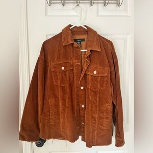 Forever 21 Tan Corduroy Shirt Jacket Oversized Shacket- Size S